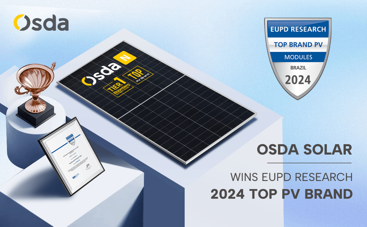 Osda Solar Wins Annual TOP PV Brand